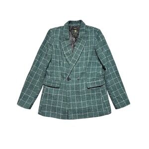 House of Harlow 1960 Green Plaid Blazer